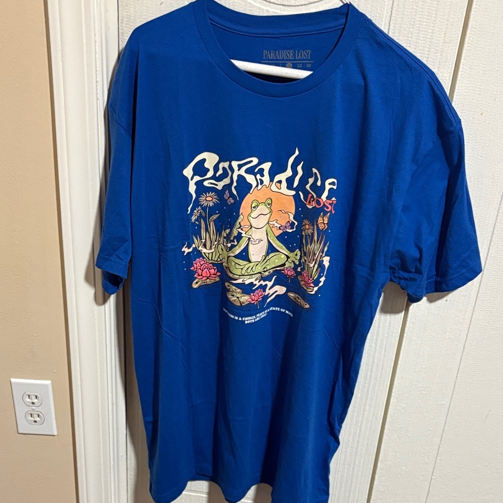 Men's Blue Graphic Short Sleeve Tee